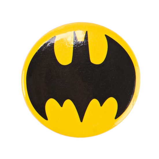 Picture of DC Comics Batman Logo 1.25 Inch Yellow Single Button Pin