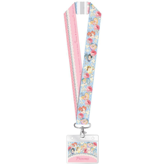 Picture of Disney Princess Pink and Blue Deluxe Lanyard with Card Holder