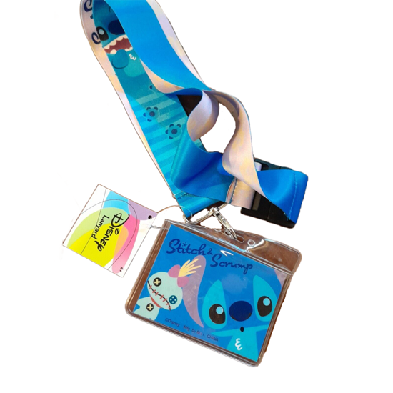 Picture of Disney Stitch Deluxe Blue Lanyard With Card Holder
