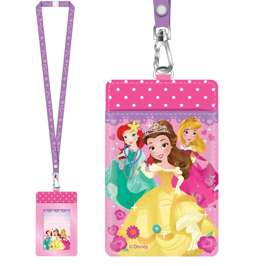 Picture of Disney Princess Character Deluxe Lanyard With PU Card Holder Pink