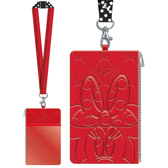 Picture of Disney Minnie Mouse Deluxe Lanyard With Passport Holder Red