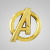Picture of Marvel Avengers Gold Colored Logo Pewter Lapel Pin