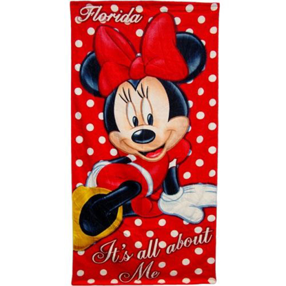 Picture of Disney Minnie Mouse All About Me Beach Towel Florida Namedrop