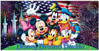 Picture of Disney Mickey Minnie Donald Daisy Pluto Goofy Firework Castle Beach Towel