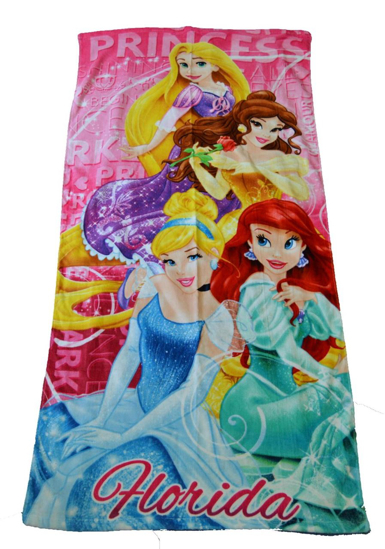 Picture of Disney Glamour Princess Rapunzel Belle Ariel Cinderella Beach Towel