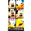 Picture of Mickey Mouse and Friends Blocked Out Minnie Goofy Pluto Doanld Daisy Beach Towel