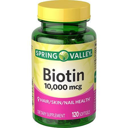 Picture of Spring Valley Biotin Dietary Supplement, 10,000 mg, 120 Softgels