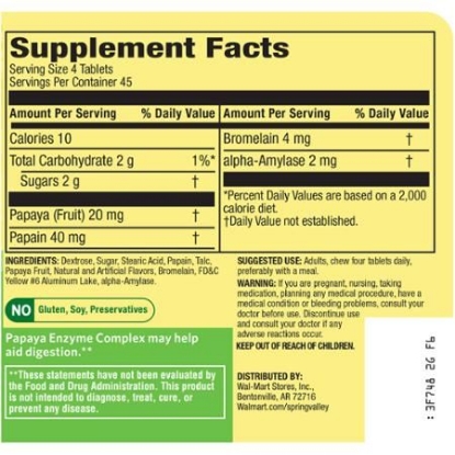 Picture of Spring Valley - Papaya Enzyme, 180 Chewable Tablets