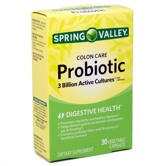 Picture of Spring Valley Colon Care Probiotic Dietary Supplement Capsules, 30 count