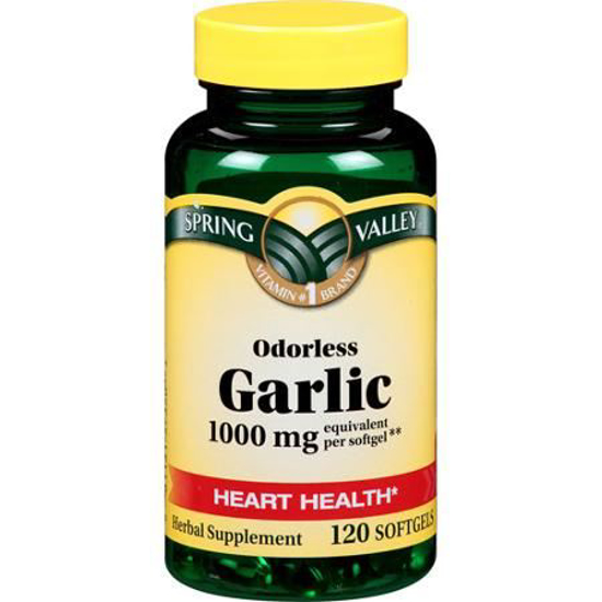 Picture of Spring Valley - Odorless Garlic 1000 mg, 120 Softgels