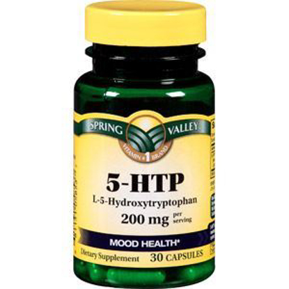 Picture of Spring Valley Natural 5-HTP/L-5-Hydroxytryptophan, 200mg, 30 Capsules