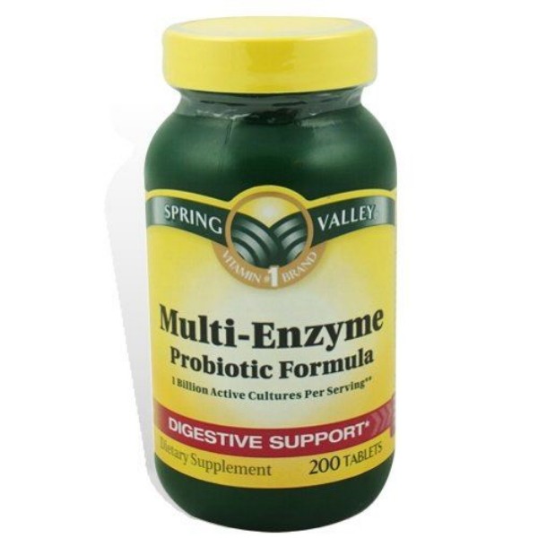 Picture of Spring Valley Multi-Enzyme Probiotic 200 Tablets
