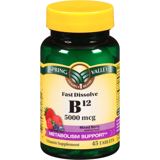 Picture of spring valley B 12 5000 mcg 45 tablets