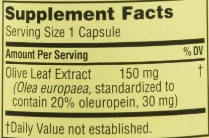 Picture of Spring Valley Olive Leaf 150mg, 60capsules