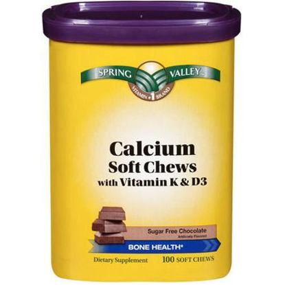 Picture of Spring Valley Calcium Soft Chews with Vitamin K & D3 Bone Health Sugar Free ...