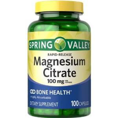 Picture of Spring Valley - Magnesium Citrate 100 mg, Rapid-Release, 100 Capsules