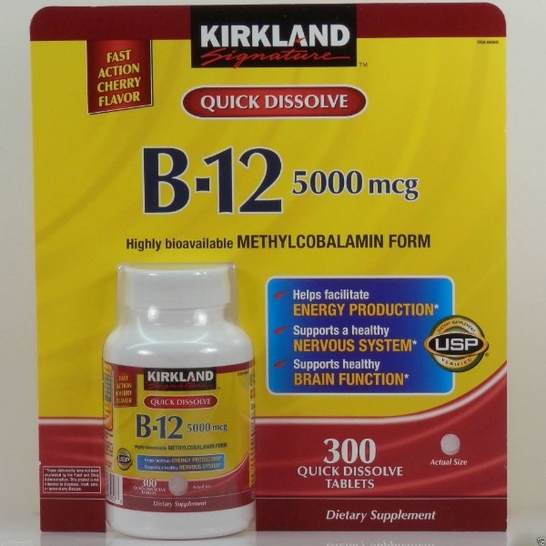 Picture of Kirkland Signature Sublingual B-12 5000 mcg, 300 Tablets