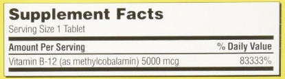 Picture of Kirkland Signature Sublingual B-12 5000 mcg, 300 Tablets