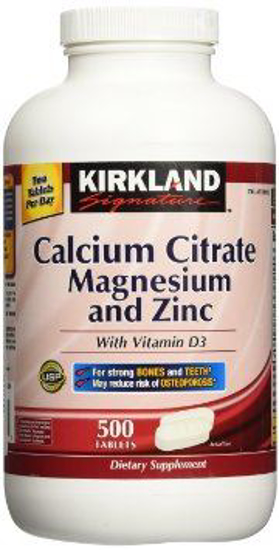 Picture of Kirkland Signature Calcium Citrate 500mg 500 Tablets