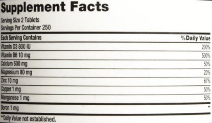 Picture of Kirkland Signature Calcium Citrate 500mg 500 Tablets