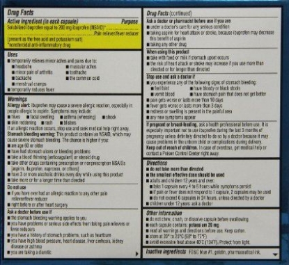 Picture of Kirkland Signature Ibuprofen 200 mg, 360 Liquid Filled Capsules