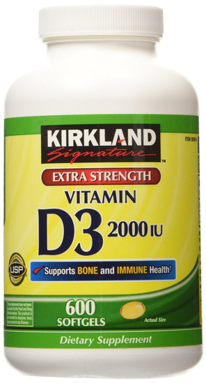 Picture of Kirkland Signature Extra Strength Vitamin D3 2000 I.U. : 600 Softgels