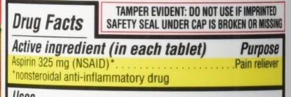 Picture of Kirkland Signature Safety Coated Enteric Aspirin 325 mg 500 Tablets
