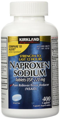 Picture of Naproxen Sodium by Kirkland Signature 400 caplets 220 mg Non Prescription Strength