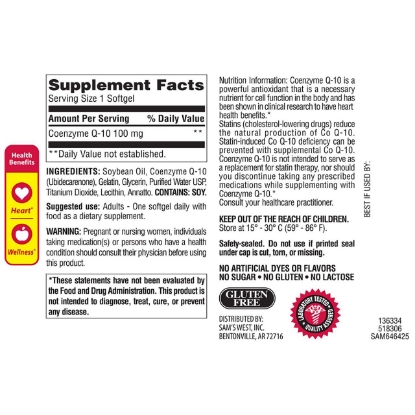 Picture of Member's Mark - Co Q-10 100 mg 180 Softgels