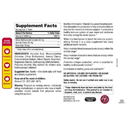 Picture of Member's Mark - Vitamin C 1000 mg With Natural Rose Hips 500 Tablets