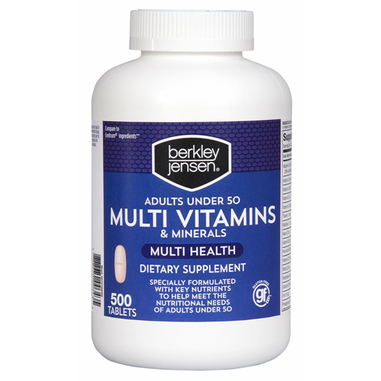 Picture of Berkley & Jensen Multi Vitamins & Minerals Dietary Supplement Tablets 500 C