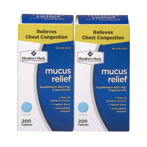 Picture of Member's Mark Mucus Relief 400 Count Formerly Known as Simply Right