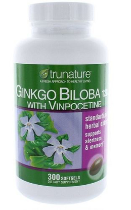 Picture of TruNature Ginkgo Biloba 120 mg Standardized Concentrated Extract with Vinpocet