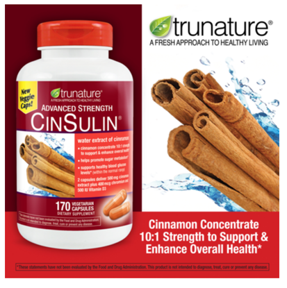 Picture of Trunature Advanced Strength Cinsulin 170 Capsules