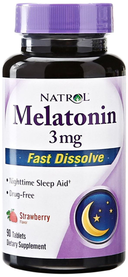 Picture of Natrol Melatonin 3mg Fast Dissolve Tablets, Strawberry, 90-Count