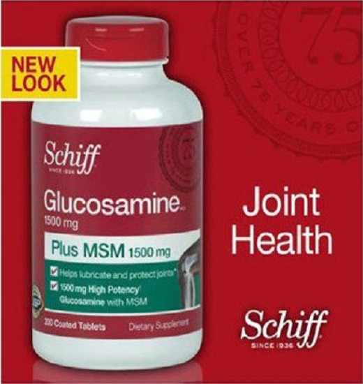 Picture of Schiff Glucosamine Plus MSM 1500 Mg Per 2 Tablets: 200 Coated Tablets - Sms15