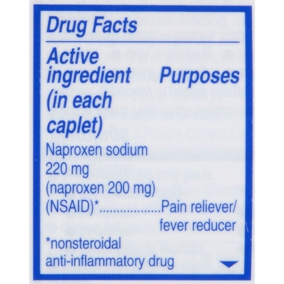 Picture of Aleve Naproxen Sodium 220 mg Pain Reliever Fever Reducer 320 Caplets