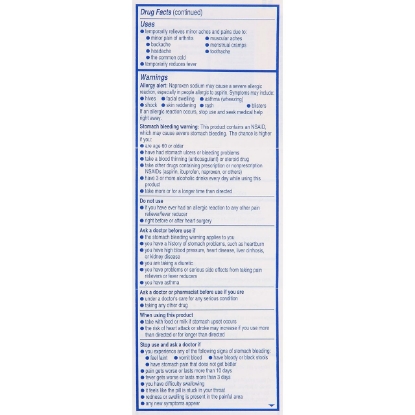 Picture of Aleve Naproxen Sodium 220 mg Pain Reliever Fever Reducer 320 Caplets