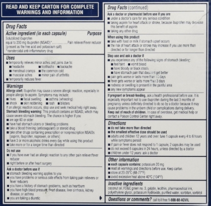 Picture of Advil Liquigels, 200 Miligrams, 240 Count 200mg
