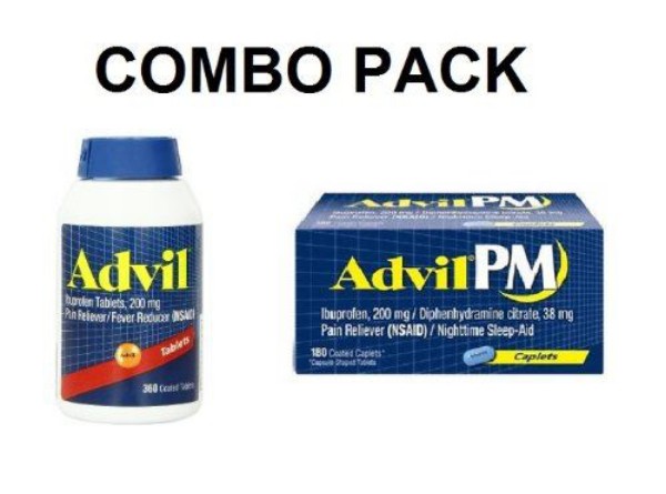 Picture of Cs-35 Advil 200 Mg Pain Reliever/ Fever Reducer 360 Coated Tablets + Advil Pm 200 Mg Pain Reliver/ Sleep Aid 180 Coated Tablets