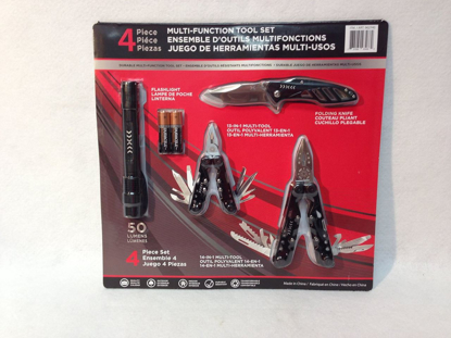 Picture of Multi Function Tool Set 14 in 1 13 in 1 Multi tool Knife  Flashlight 4 pcs