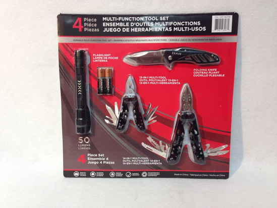 Picture of Multi Function Tool Set 14 in 1 13 in 1 Multi tool Knife  Flashlight 4 pcs