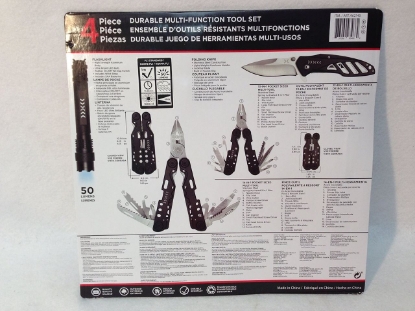 Picture of Multi Function Tool Set 14 in 1 13 in 1 Multi tool Knife  Flashlight 4 pcs