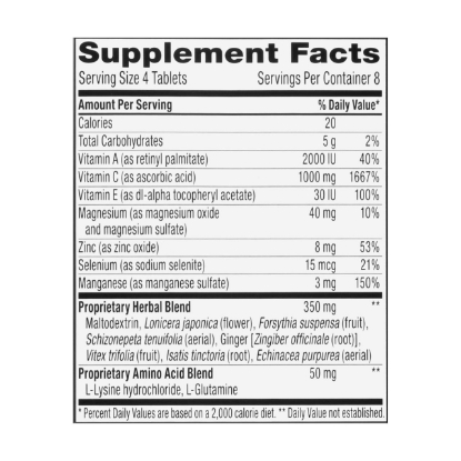 Picture of Airborne Chewable Tablets Immune Support Supplement with Herbs, Vitamin C Berry Flavors