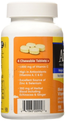 Picture of Airborne Blast of Vitamin C Citrus -- 116 Chewable Tablets