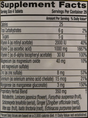 Picture of Airborne Blast of Vitamin C Citrus -- 116 Chewable Tablets