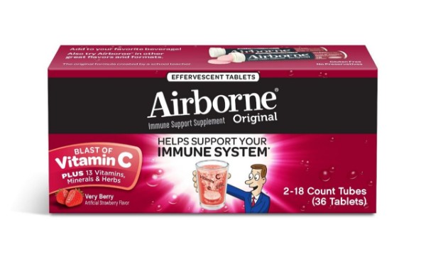 Picture of Airborne Effervescent Health Formula Very Berry - 2/18 Tablet Tubes