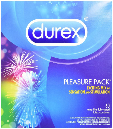 Picture of Durex Pleasure Pack 60 Count; Exciting Mix of Sensation and Stimulation
