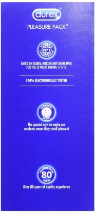 Picture of Durex Pleasure Pack 60 Count; Exciting Mix of Sensation and Stimulation