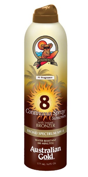 Picture of Australian Gold SPF 8 Continuous Spray Bronzer 6 Ounce